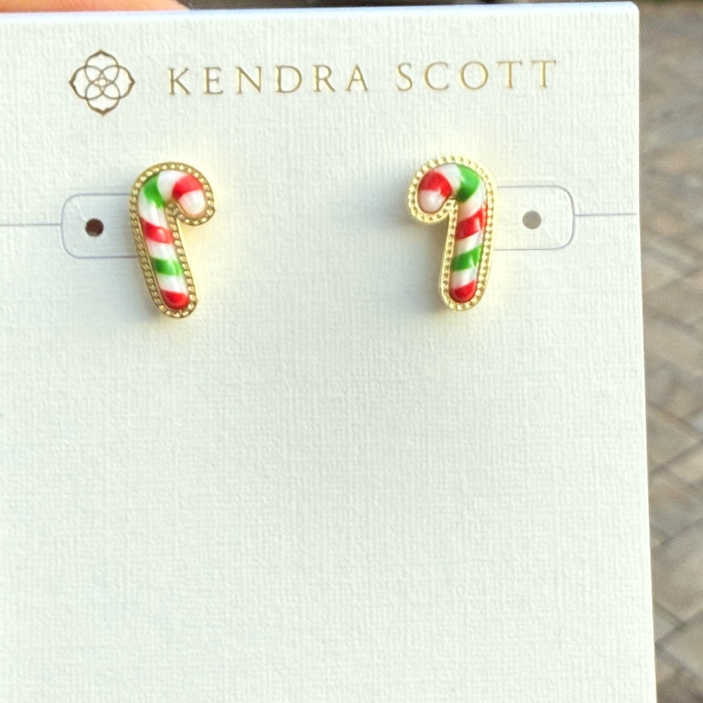 NWT- Kendra Scott Candy Cane Stud earring